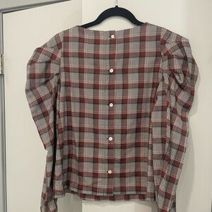 MAISON KITSUNE PLAID BLOUSE